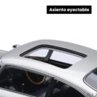 Miniatura coche gris Aston Martin DB5 con todos los gadgets conducido por James Bond 007 en la película Goldfinger a escala 1/18 Autoart