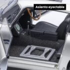 Miniatura coche gris Aston Martin DB5 con todos los gadgets conducido por James Bond 007 en la película Goldfinger a escala 1/18 Autoart