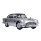 Miniatura coche gris Aston Martin DB5 con todos los gadgets conducido por James Bond 007 en la película Goldfinger a escala 1/18 Autoart