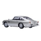 Miniatura coche gris Aston Martin DB5 con todos los gadgets conducido por James Bond 007 en la película Goldfinger a escala 1/18 Autoart