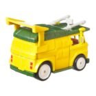 Miniatura furgoneta amarilla y verde Party Wagon de la serie Las Tortugas Ninja a escala 1/64 Hot Wheels