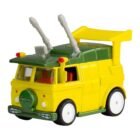 Miniatura furgoneta amarilla y verde Party Wagon de la serie Las Tortugas Ninja a escala 1/64 Hot Wheels