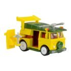 Miniatura furgoneta amarilla y verde Party Wagon de la serie Las Tortugas Ninja a escala 1/64 Hot Wheels