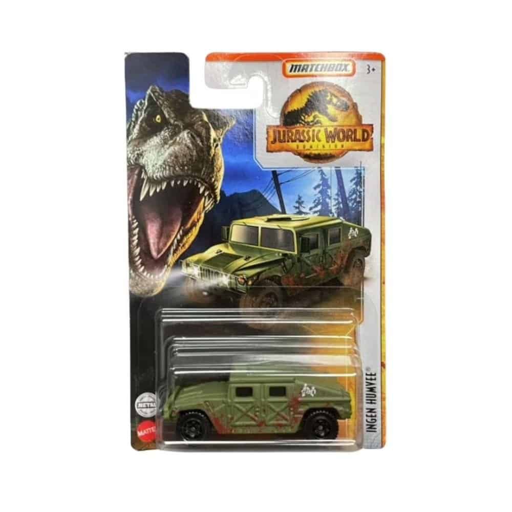 Miniatura coche todoterreno Humvee Ingen de la película Jurassic World a escala 1/64 Matchbox