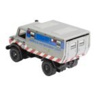 Miniatura camión ambulancia todoterreno Mercedes-Benz Unimog U 1300L de la película Jurassic World a escala 1/64 Hot Wheels