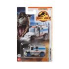 Miniatura camión ambulacia todoterreno Mercedes-Benz Unimog U 1300L de la película Jurassic World a escala 1/64 Matchbox