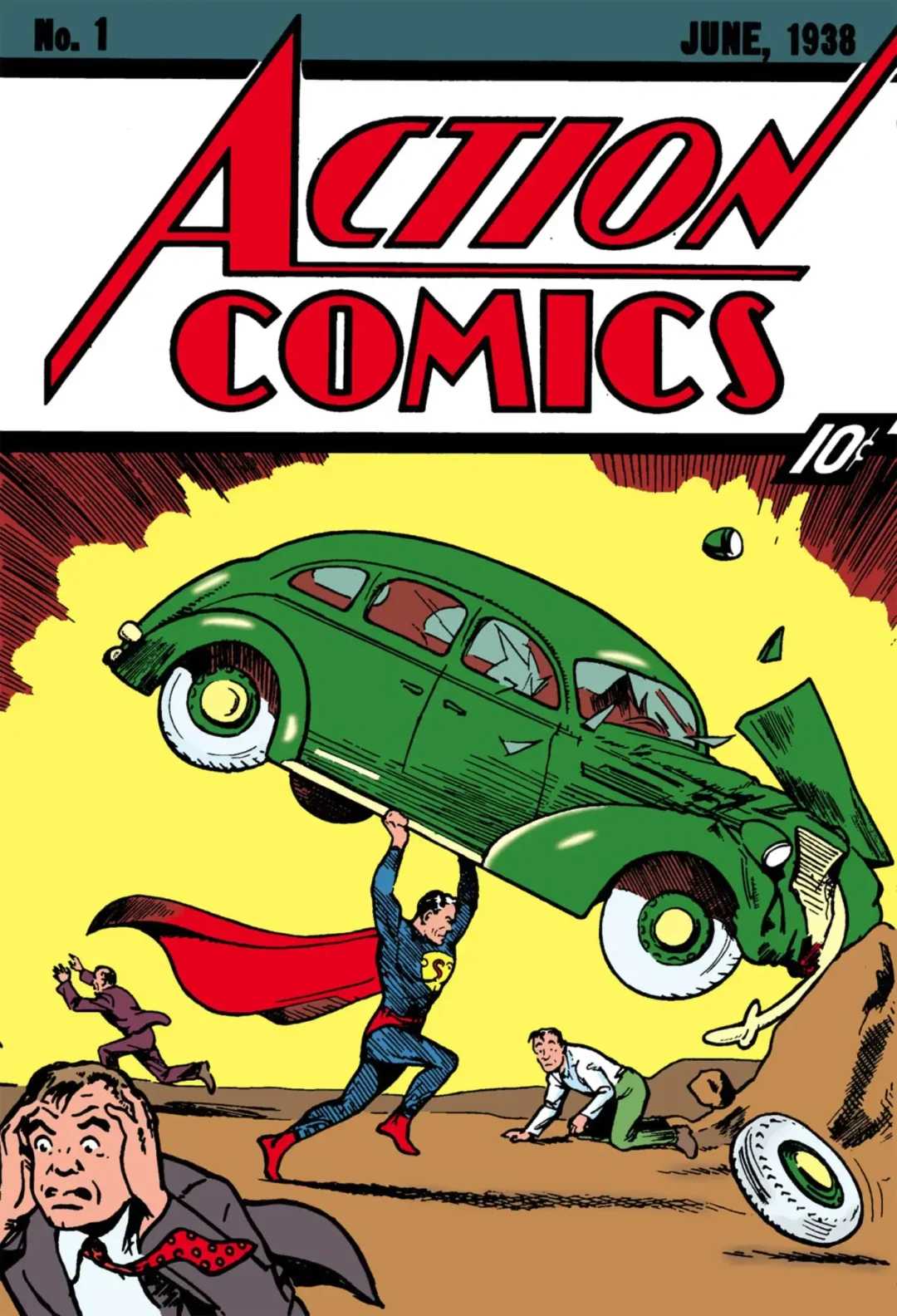 Coche Sedan verde del Action Comics #1 Superman