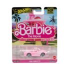 Miniatura coche rosa descapotable Chevrolet Corvette de la película Barbie a escala 1/64 Hot Wheels