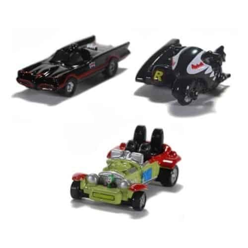 Miniatura pack nano coches a escala de la serie TV 1960s Batman Jada