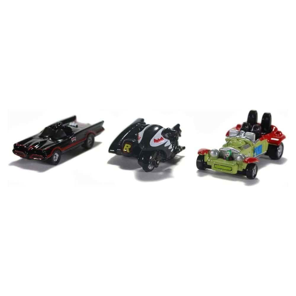 Miniatura pack nano coches a escala de la serie TV 1960s Batman Jada