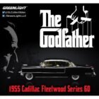 Miniatura coche Cadillac Fleetwood Serie 60 1955 negro de la película El Padrino a escala 1/18 Greenlight
