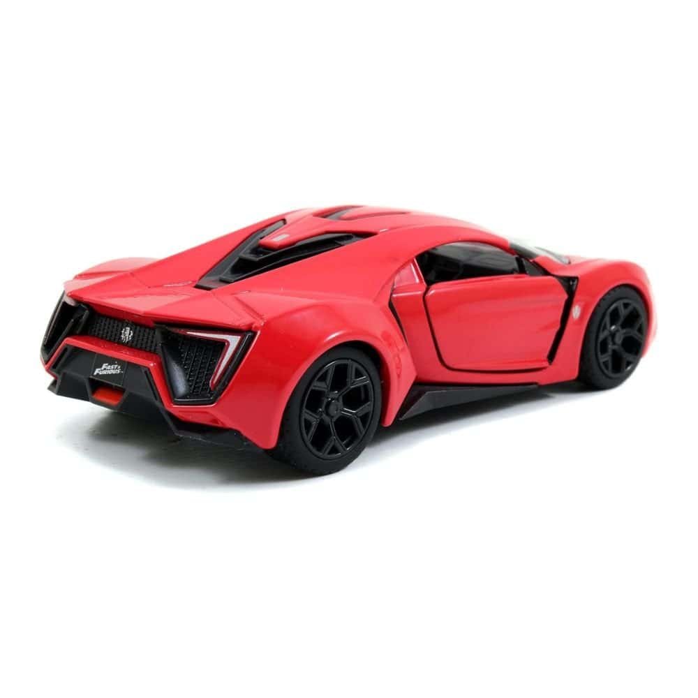 Miniatura coche rojo Lykan Hypersport 2014 de la película Fast & Furious 7 a escala 1/32 Jada