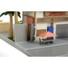 Miniatura nanoescenario café-taller Toretto de la película Fast & Furious con coches a escala Jada
