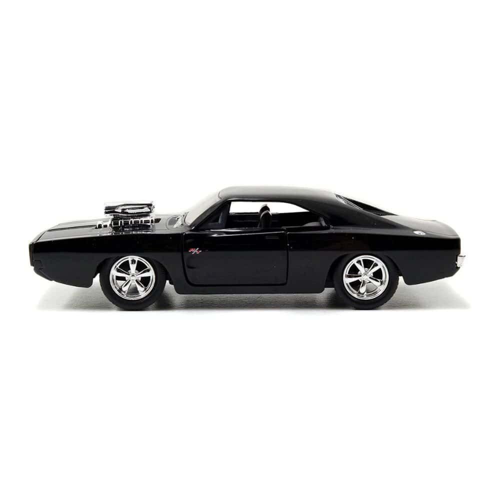 Miniatura coche negro mate Dodge Charger 1970 de la película Fast & Furious a escala 1/32 Jada