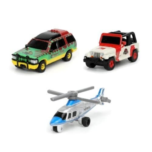 Miniatura pack coches a escala de la película Jurassic Park Jada