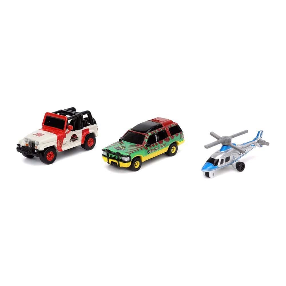 Miniatura pack coches a escala de la película Jurassic Park Jada