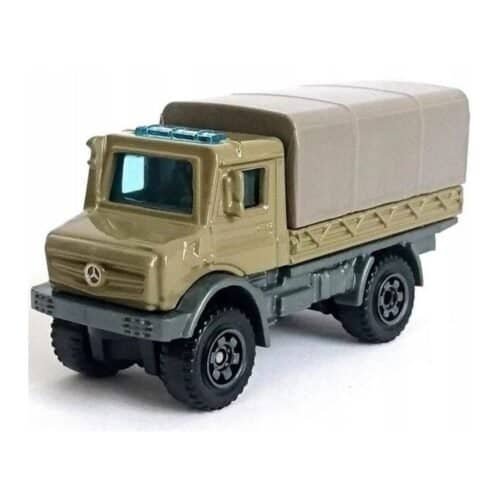 Miniatura coche camión todoterreno Mercedes-Benz Unimog U5023 de la película Jurassic World: El reino caído a escala 1/64 Matchbox