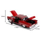 Miniatura coche rojo Cadillac 62 de la película Pesadilla en Elm Street con figura de Freddy Krueger a escala 1/24 Jada Toys