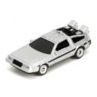 Miniatura coche DeLorean DMC a escala de la película Regreso al futuro Jada
