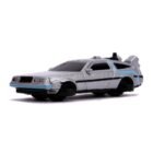 Miniatura pack coches DeLorean DMC a escala de la película Regreso al futuro Jada