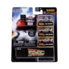 Miniatura pack coches DeLorean DMC a escala de la película Regreso al futuro Jada