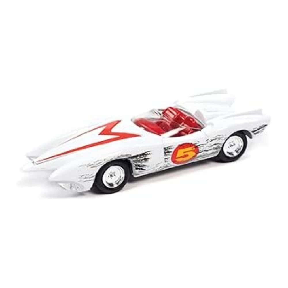 Miniatura coche blanco Mach 5 de la serie Speed Racer a escala 1/64 Johnny Lightning