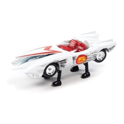 Miniatura coche blanco Mach 5 de la serie Speed Racer a escala 1/64 Johnny Lightning