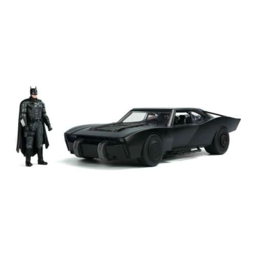 Miniatura coche Batmobile con figura y luces de la película The Batman a escala 1/18 Jada Toys