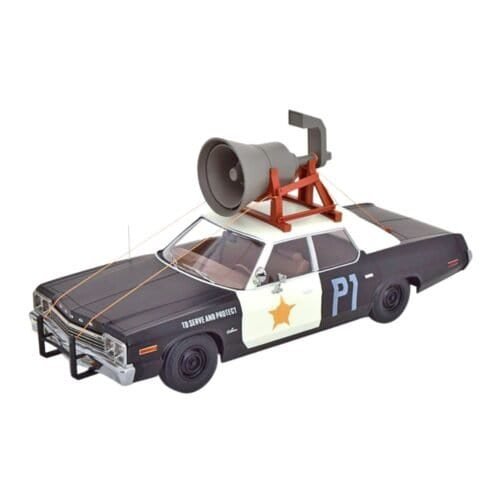 Miniatura coche de policía Dodge Monaco blanco y negro de la película The Blues Brothers a escala 1/18 KK Scale