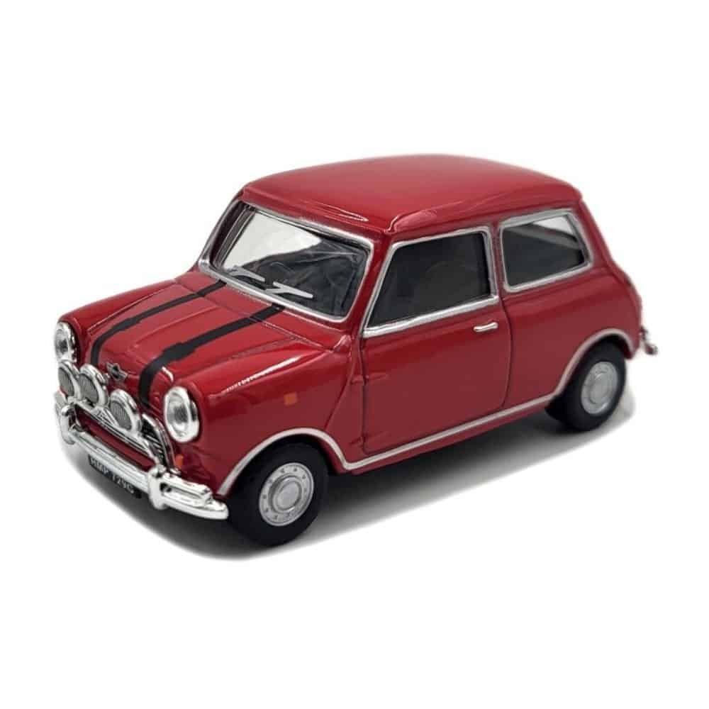 Miniatura coche rojo Mini Cooper de la película The Italian Job (1969) a escala 1/43 Cararama