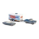 Miniatura coche Ford Thunderbird descapotable y camioneta Ford F-250 con remolque de la película Thelma & Louise a escala 1/64 Greenlight