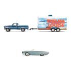 Miniatura coche Ford Thunderbird descapotable y camioneta Ford F-250 con remolque de la película Thelma & Louise a escala 1/64 Greenlight