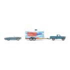 Miniatura coche Ford Thunderbird descapotable y camioneta Ford F-250 con remolque de la película Thelma & Louise a escala 1/64 Greenlight