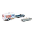 Miniatura coche Ford Thunderbird descapotable y camioneta Ford F-250 con remolque de la película Thelma & Louise a escala 1/64 Greenlight