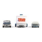 Miniatura coche Ford Thunderbird descapotable y camioneta Ford F-250 con remolque de la película Thelma & Louise a escala 1/64 Greenlight