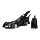 Miniatura coche negro Batmobile con figura de la película Batman Forever a escala 1/24 Jada