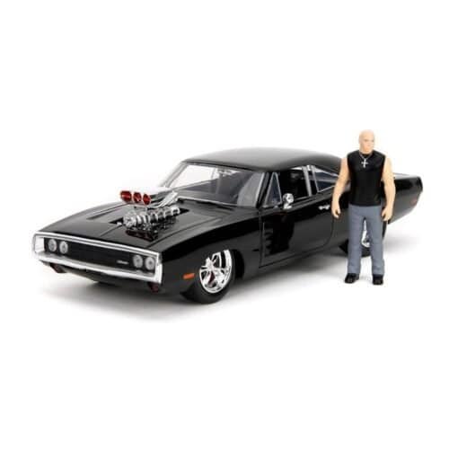 Miniatura coche Dodge Charger de la película Fast & Furious con figura Dom a escala 1/24 Jada
