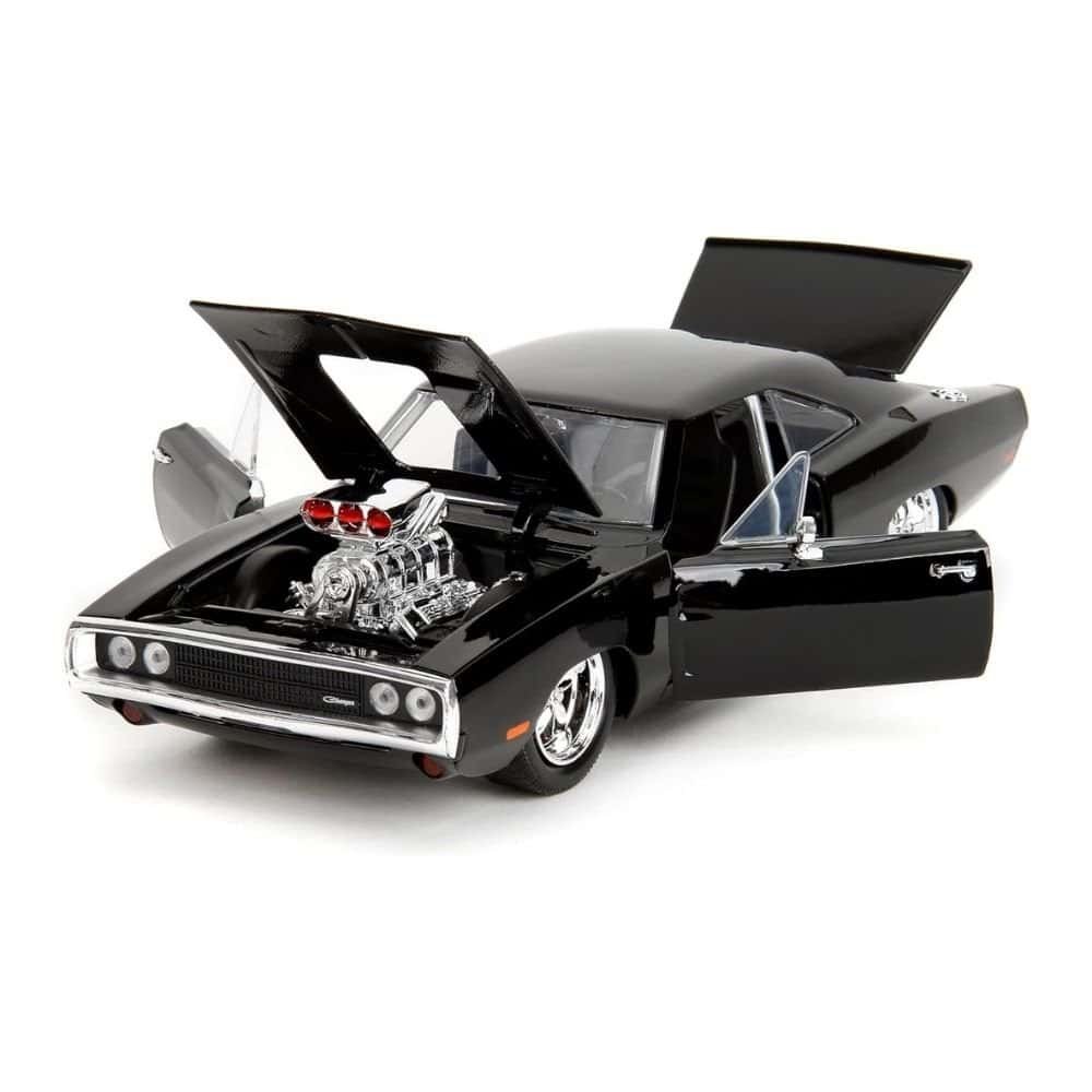 Miniatura coche Dodge Charger de la película Fast & Furious con figura Dom a escala 1/24 Jada