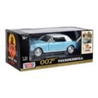 Miniatura coche descapotable blanco y azul Ford Mustang 007 Operación Trueno a escala 1/24 Motor Max