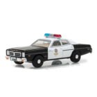 Miniatura Terminator coche Policía Metropolitana Dodge Monaco 1977 a escala 1/64 Greenlight
