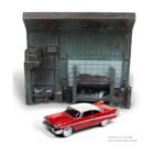 Miniatura coche Christine Plymouth Fury con diorama de garaje a escala 1/64 Johnny Lightning
