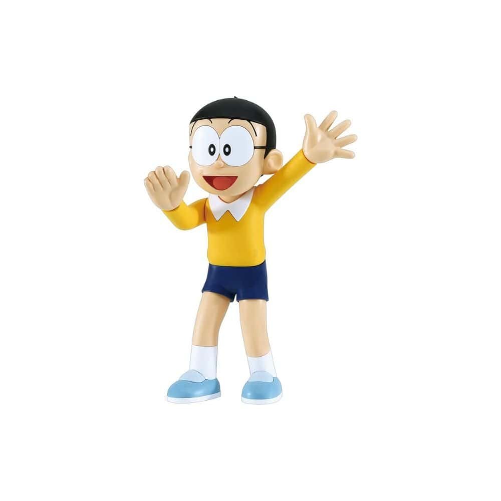 Maqueta Doraemon Máquina del tiempo con figura Nobita a escala Bandai