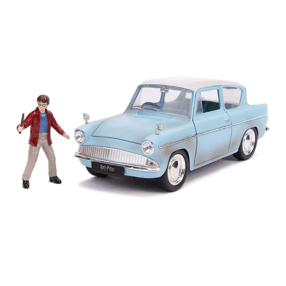 harry-potter-ford-anglia-con-figura-jada-1-24 01 Miniatura coche Harry Potter Ford Anglia a escala 1/24 Jada Toys