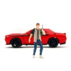 Miniatura coche The Walking Dead Dodge Challenger con figura Glenn a escala 1/24 Jada