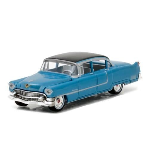 Miniatura coche descapotable azul Cadillac Fleetwood Serie 60 de Elvis a escala 1/64 Greenlight