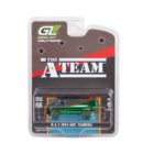 Miniatura El Equipo A furgoneta GMC Vandura sucia a escala 1/64 Greenlight Green Machine