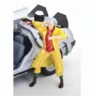 Figura de Doc Brown en Regreso al Futuro 2 interpretado por Christopher Lloyd con ropa del futuro 2015 pintada a mano escala 1/24 de T9