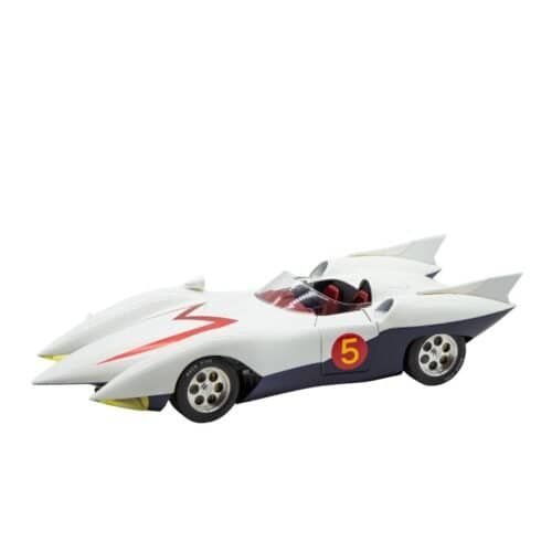 Coche miniatura Mach 5 de Speed Racer fabricado por Audix a escala 1/18 en aluminio con gadgets funcionales