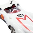 Coche miniatura Mach 5 de Speed Racer fabricado por Audix a escala 1/18 en aluminio con gadgets funcionales