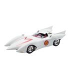 Coche miniatura Mach 5 de Speed Racer fabricado por Audix a escala 1/32 en aluminio con gadgets funcionales